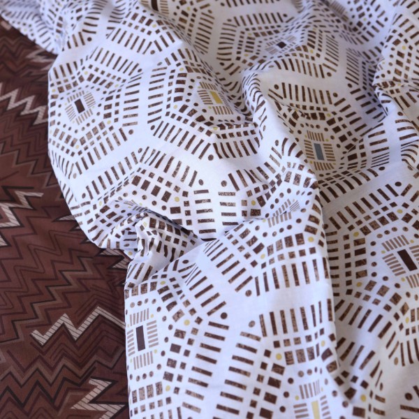 Фото - Комплект постільної білизни MirSon Бязь 17-0739 Amber Geometrics 220х240 (2200010842661)